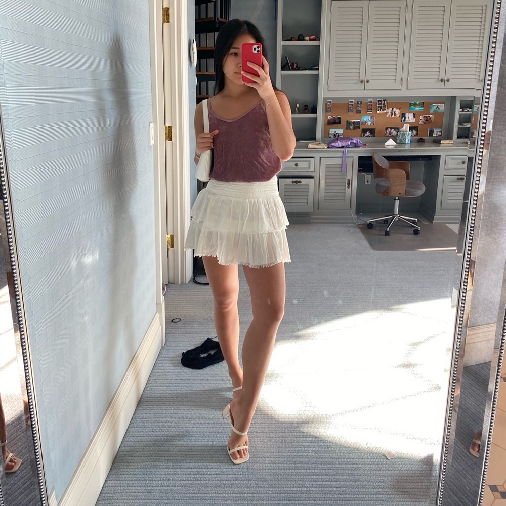 Rta pink velvet tank top small